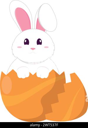 Hase auf einem ostereier Vektor Stock Vektor