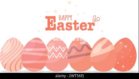 Happy easter Card dekorierte ostereier Vektor Stock Vektor