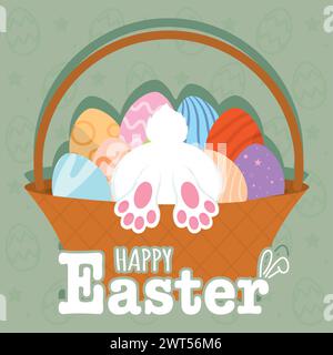 Happy easter Card dekorierte ostereier Vektor Stock Vektor