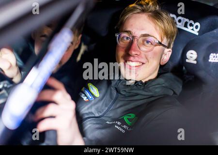 VIALATTE Quentin, DUMAS Bastien, Peugeot 208 Rally4, Porträt während der Rallye du Touquet 2024, 1. Runde des Championnat de France des Rallyes 2024, vom 14. Bis 16. März in Le Touquet, Frankreich - Foto Bastien Roux / DPPI Stockfoto