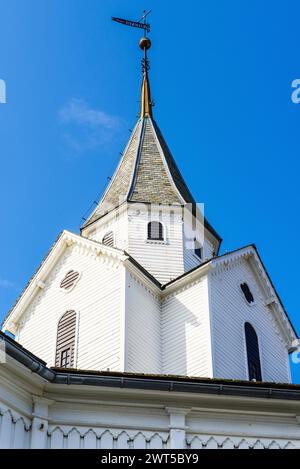 Skåre Kirche, HAUGESUND, Nordsee im Kreis Rogaland, Åkrafjord, Norwegen Stockfoto