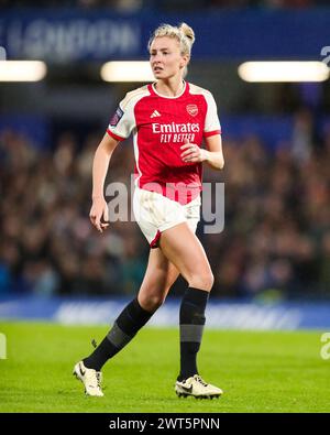 London, Großbritannien. März 2024. Arsenals Leah Williamson im Kampf gegen das Spiel Chelsea FC Women gegen Arsenal Women's Super League in Stamford Bridge, London, England, Großbritannien am 15. März 2024 Credit: Every Second Media/Alamy Live News Stockfoto