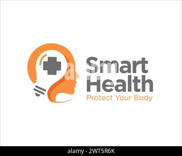 Smart Health Logo Designs für Beratung Gesundheit Stock Vektor