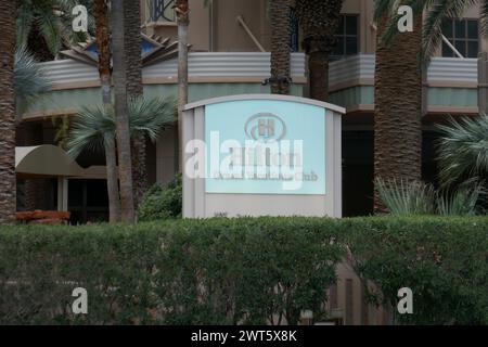 Las Vegas, Nevada, USA 7. März 2024 Sahara Hotel & Casino am Las Vegas Blvd. Am 7. März 2024 in Las Vegas, Nevada, USA. Foto: Barry King/Alamy Stock Photo Stockfoto