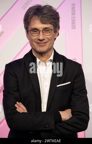 Lille, Frankreich. März 2024. Bruno Patino nimmt an der Eröffnungszeremonie des Series Mania Festivals am 15. März 2024 in Lille Teil. Foto: Sebastien Courdji/ABACAPRESS.COM Credit: Abaca Press/Alamy Live News Stockfoto