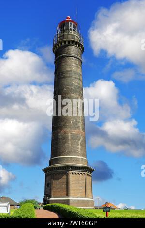 Der alte Leuchtturm auf Borkum, Ostfriesische Inseln, Ostfriesland, Borkum, Niedersachsen, Bundesrepublik Deutschland Stockfoto