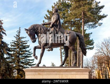 PJATIGORSK, RUSSLAND - JANUAR 1,2012: Denkmal für General Alexej Ermolow in Pjatigorsk, ein russischer Militärkommandeur und Staatsmann. Stockfoto