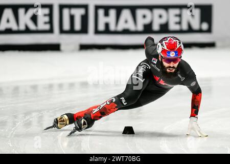 DUBOIS Steven KANN am 1. Tag während der World Short Track Speed Skating Championship am 15. März 2024 in Rotterdam antreten. Foto von Phil Hutchinson. Nur redaktionelle Verwendung, Lizenz für kommerzielle Nutzung erforderlich. Keine Verwendung bei Wetten, Spielen oder Publikationen eines einzelnen Clubs/einer Liga/eines Spielers. Quelle: UK Sports Pics Ltd/Alamy Live News Stockfoto