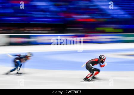 DUBOIS Steven KANN am 1. Tag während der World Short Track Speed Skating Championship am 15. März 2024 in Rotterdam antreten. Foto von Phil Hutchinson. Nur redaktionelle Verwendung, Lizenz für kommerzielle Nutzung erforderlich. Keine Verwendung bei Wetten, Spielen oder Publikationen eines einzelnen Clubs/einer Liga/eines Spielers. Quelle: UK Sports Pics Ltd/Alamy Live News Stockfoto