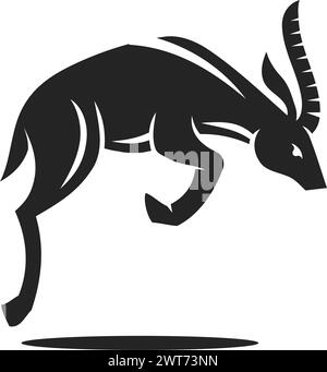 Gazelle-Logo-Vorlage isoliert. Markenidentität. Symbol abstrakte Vektorgrafik Stock Vektor