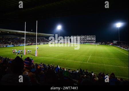 Wakefield, England - 15. März 2024 Allgemeine Ansicht vom AEG North Stand. Rugby League Betfred Championship, Wakefield Trinity vs Bradford Bulls im DIY Kitchens Stadium, Wakefield, UK Dean Williams Stockfoto