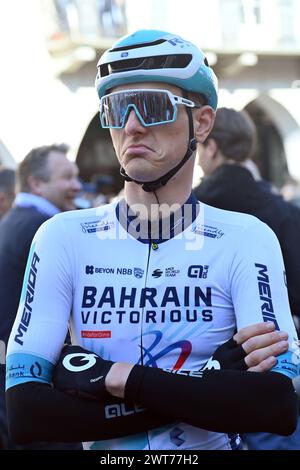 Pavia, Italien. März 2024. MOHORIC Matej der Start des Herren-Elite-Rennens des eintägigen Radrennens von Mailand-Sanremo (288 km) von Pavia und nach Sanremo - Nordwest-Italien - Samstag, 16. März 2024. Sport - Radsport . (Foto: Gian Mattia D'Alberto/Lapresse) Credit: LaPresse/Alamy Live News Credit: LaPresse/Alamy Live News Stockfoto