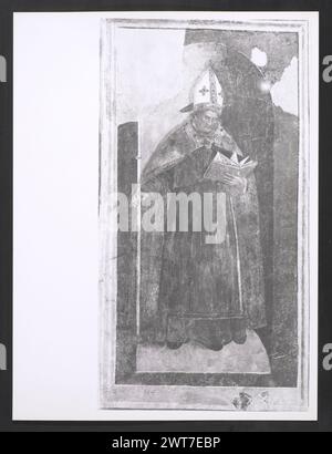 Umbria Perugia Nocera Umbra S. Francesco4. Hutzel, Max 1960-1990 Nachmittelalterliche: Außenansichten der Architektur und der architektonischen Skulptur von S. Francesco Pinacoteca: Freskenfragmente, Tafelmalerei, Polyptychon, Malerei, verschiedene architektonische Fragmente Inhaber: Pinacoteca Comunale Deutscher Fotograf und Gelehrter Max Hutzel (1911–1988) fotografiert in Italien von den frühen 1960er Jahren bis zu seinem Tod. Das Ergebnis dieses Projektes, von Hutzel als Foto Arte Minore bezeichnet, ist eine gründliche Dokumentation der kunsthistorischen Entwicklung in Italien bis zum 18. Jahrhundert, einschließlich der Objekte der Etrusker Stockfoto