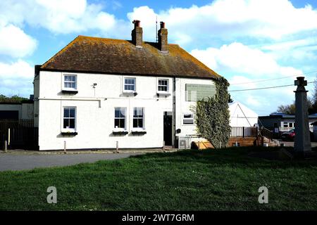 The King ethelbert Historical Public inn, reculver Village, East kent, uk märz 2024 Stockfoto