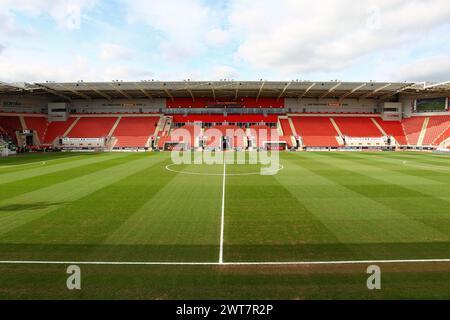 AESSEAL New York Stadium, Rotherham, England - 16. März 2024 Allgemeine Ansicht des Bodens - vor dem Spiel Rotherham United gegen Huddersfield Town, Sky Bet Championship, 2023/24, AESSEAL New York Stadium, Rotherham, England - 16. März 2024 Credit: Arthur Haigh/WhiteRosePhotos/Alamy Live News Stockfoto