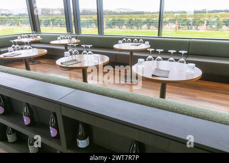 Barossa Valley, Handwerker Barossa Weinkeller Türtische für Weinproben von kleinen Weinsorten von 8 Produzenten in South Australia Stockfoto