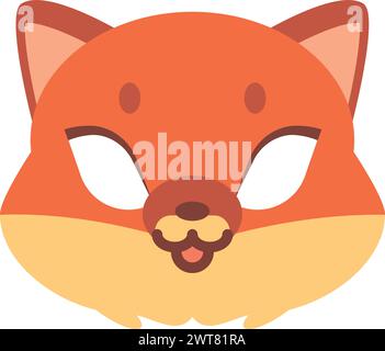 Fuchs-Maske. Asiatisches Tiermaskottchen. Partyfigur Stock Vektor
