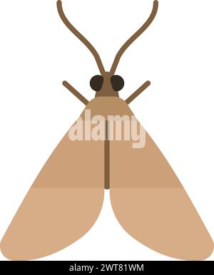 Symbol für die Mottenfarbe. Fliegendes Insekt. Natursymbol Stock Vektor