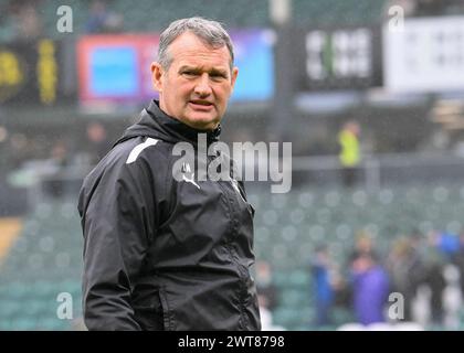 Erster Teamtrainer Kevin Nancekivell von Plymouth Argyle während des Sky Bet Championship Matches Plymouth Argyle gegen Preston North End im Home Park, Plymouth, Großbritannien, 16. März 2024 (Foto: Stan Kasala/News Images) in, am 16. März 2024. (Foto: Stan Kasala/News Images/SIPA USA) Credit: SIPA USA/Alamy Live News Stockfoto