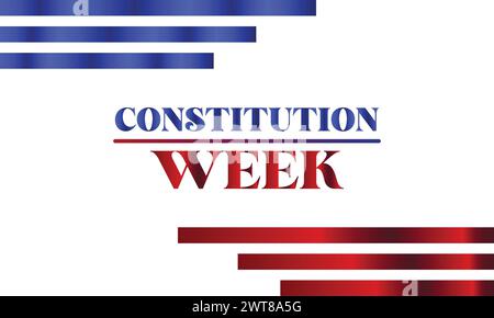 Unique Text der Constitution Week mit Illustration der usa-Flagge Stock Vektor