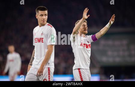 Köln, Deutschland. März 2024. Denis Huseinbasic (Köln) Florian Kainz (Köln) 1. FC Köln - RB Leipzig 15.03.2024 Copyright (nur für journalistische Stockfoto