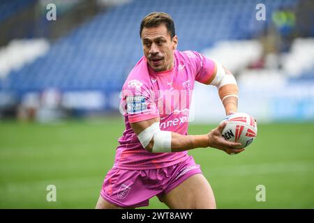 Huddersfield, England - 16. März 2024 Sauaso 'Jesse' Sue (8) von Hull Kingston Rovers während des warm Up. Rugby League Betfred Super League, Huddersfield Giants gegen Hull Kingston Rovers im John Smith's Stadium, Huddersfield, UK Dean Williams Stockfoto