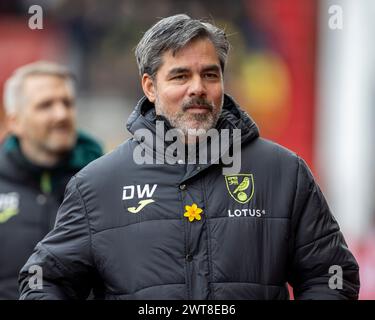 März 2024; Bet365 Stadium, Stoke, Staffordshire, England; EFL Championship Football, Stoke City gegen Norwich City; Norwich City Manager David Wagner Stockfoto