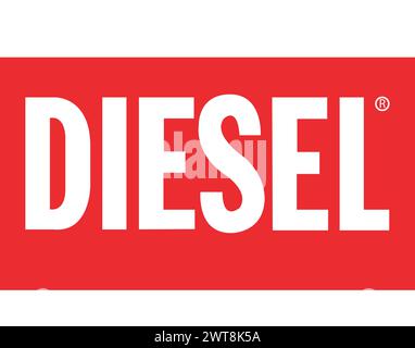 Vektorversion der berühmten Modemarke Diesel Stock Vektor