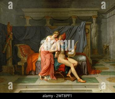 Louvre – David, Jacques-Louis (1748 Paris - 1825 Brüssel) – Paris und Helena 1788, 144х180 Stockfoto