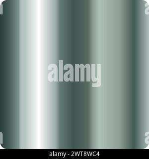 Chrom-realistischer Verlauf. Glänzendes Metall. Polierter Stahl Stock Vektor