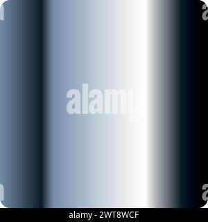 Metallverlauf. Realistisch glänzender Stahl. Chromstruktur Stock Vektor