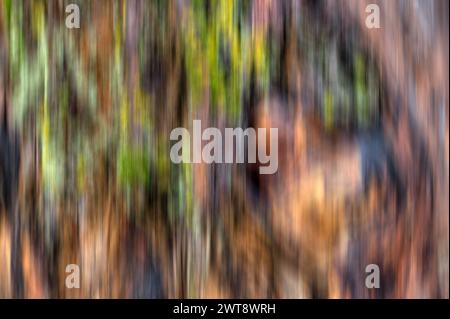 Ausgewaschene Farben in harmonischer Unschärfe, ein Hintergrund voller Dynamik. Stockfoto