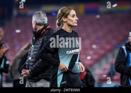 Harrison, Usa. März 2024. Harrison, USA, 15. März 2024: Esther (9 Gotham FC) nach der National Women's Soccer League Challenge Cup Championship zwischen Gotham FC und San Diego Wave in der Red Bull Arena in Harrison, NJ, USA (NUR REDAKTIONELLE VERWENDUNG). (Rebekah Wynkoop/SPP) Credit: SPP Sport Press Photo. /Alamy Live News Stockfoto