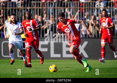 Monza, Italie. März 2024. Daniel Maldini (AC Monza) während des italienischen Meisterschaftsspiels Serie A zwischen AC Monza und Cagliari Calcio am 16. März 2024 im U-Power Stadion, Italien - Foto Morgese-Rossini/DPPI Credit: DPPI Media/Alamy Live News Stockfoto