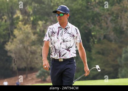 Ponte Vedra, FL, USA. März 2024. Rickie Fowler im 6. Loch während der dritten Runde der PLAYERS Championship bei TPC Sawgrass in Ponte Vedra, FL. Gray Siegel/CSM/Alamy Live News Stockfoto