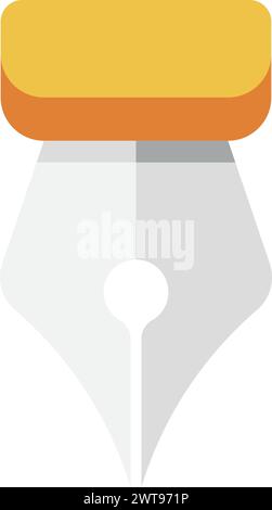 Flachsymbol für Tintenstift. Kalligraphiesymbol Stock Vektor