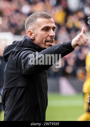 Wolverhampton, Großbritannien. März 2024. Wolverhampton, England, 16. März 2024: Head Coach von Wolves Gary O'Neil während des FA Cup Fußballspiels zwischen Wolverhampton Wanderers und Coventry City im Molineux-Stadion in Wolverhampton, England (Natalie Mincher/SPP) Credit: SPP Sport Press Photo. /Alamy Live News Stockfoto