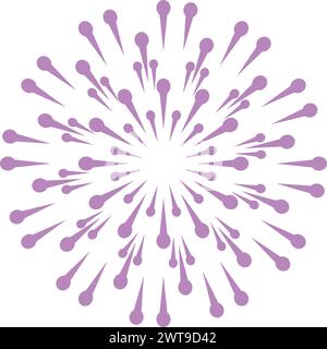 Farbenfroher Burst. Sky Fire Show. Feuerwerk-Symbol Stock Vektor