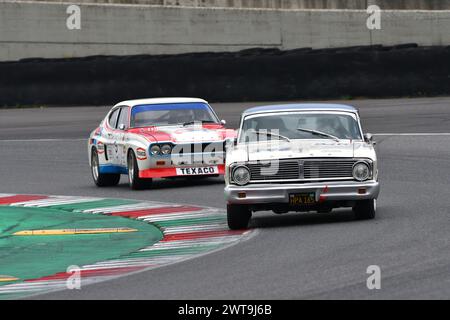 Scarperia, 2. April 2023: Ford Falcon Sprint 1964 beim Mugello Classic 2023 auf dem Mugello Circuit in Italien. Stockfoto