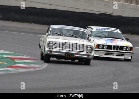 Scarperia, 2. April 2023: Ford Falcon Sprint 1964 beim Mugello Classic 2023 auf dem Mugello Circuit in Italien. Stockfoto