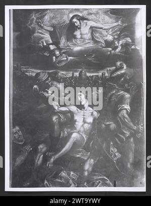 Umbria Perugia Spoleto S. Ansano6. Hutzel, Max 1960-1990 Außenansicht: Neoklassizistische Fassade (17. Jahrhundert) mit griechischen korinthischen Kapitellen; Hochreliefskulptur der Madonna und des Kindes mit Heiligen über dem Portal; Kreuzgang (15. Jahrhundert). Blick auf das neoklassizistische Interieur: Tonnengewölbedecke, römische Kompositkapitelle des Hauptaltars, Altargemälde. Blick auf die Krypta S. Isacco (8. Jahrhundert): Römische Säulen und frühromanische Kapitelle; Fresken (11.-12. Jahrhundert) aus dem Leben Christi, Märtyrer, Mönche und Heiligen, einschließlich S. Isacco und St. Martial. Antiquitäten: Links von S Stockfoto