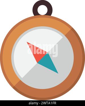 Symbol für Kompassfarbe. Symbol für Navigationstools für die Schifffahrt Stock Vektor