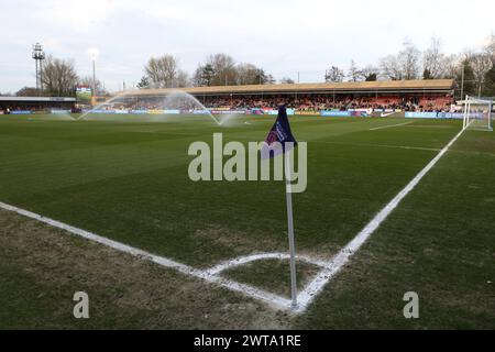 Brighton & Hove Albion Women / Manchester United Women Adobe Women's FA Cup im Broadfield Stadium, Crawley Town FC Stockfoto