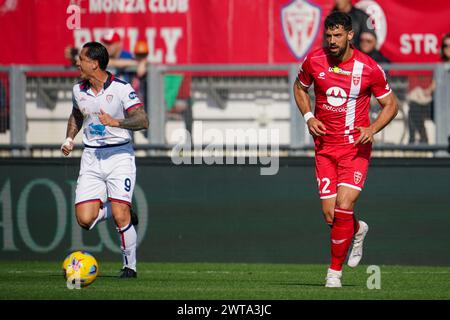 Monza, Italie. Januar 2024. Pablo Mari (AC Monza) während des italienischen Meisterschaftsspiels Serie A zwischen AC Monza und Cagliari Calcio am 16. März 2024 im Brianteo Stadion, Italien - Foto Morgese-Rossini/DPPI Credit: DPPI Media/Alamy Live News Stockfoto