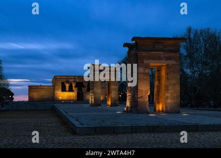 Tempel debod madrid Landschaft ägyptischer Tempel Stockfoto