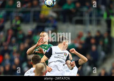 Breslau, Polska. März 2024. 2024.03.16 Breslau Pilka nozna PKO Ekstraklasa Slask Breslaw - Puszcza Niepolomice N/z Foto Pawel Andrachiewicz/PressFocus 2024.03.16 Breslau Fußball Polnisch PKO Ekstraklasa Slask Breslaw - Puszcza Niepolomice Credit: Pawel Andrachiewicz/PressFocus Credit: SIPA USA/Alamy Live News Stockfoto