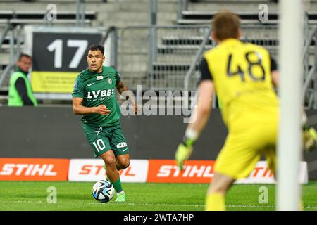 Breslau, Polska. März 2024. 2024.03.16 Breslauer Pilka nozna PKO Ekstraklasa Slask Breslauer - Puszcza Niepolomice N/z Nahuel Leiva Foto Pawel Andrachiewicz/PressFocus 2024.03.16 Breslauer Fußball polnische PKO Ekstraklasa Slask Breslauer - Puszcza Niepolomice Nahuel Leiva Credit: Pawel Andrachiewicz/PressFocus/PressFocus Alamy News: SIPA Live News Stockfoto