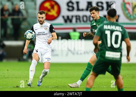 Breslau, Polska. März 2024. 2024.03.16 Breslauer Pilka nozna PKO Ekstraklasa Slask Breslauer - Puszcza Niepolomice N/z Jakub Serafin Foto Pawel Andrachiewicz/PressFocus 2024.03.16 Breslauer Fußball polnischer PKO Ekstraklasa Slask Breslauer - Puszcza Niepolomice Jakub Serafin Credit: Pawel Andrachiewicz/SIPA/SIPA Live News USA Stockfoto