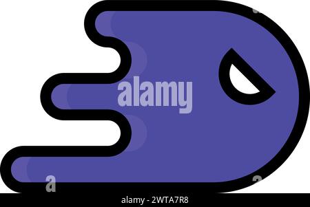 Geistersymbol im Farbstil. Logo für Kinderspiel Stock Vektor