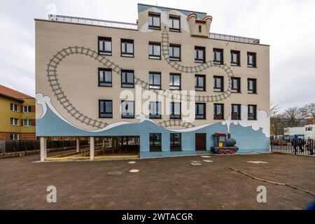 Fröbel Kindergarten am Filmpark Potsdam, Brandenburg, Deutschland Stockfoto